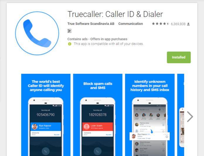 need a eifi connection for truecaller id