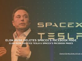 Elon Musk Deletes Tesla SpaceX’s Facebook Pages