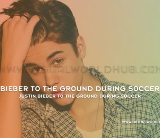 Justin Bieber To The Ground During Soccer