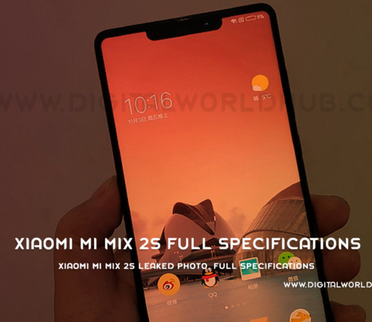 Xiaomi Mi Mix 2S leaked Photo Full Specifications