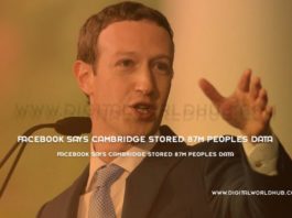 Facebook Says Cambridge Stored 87m Peoples Data
